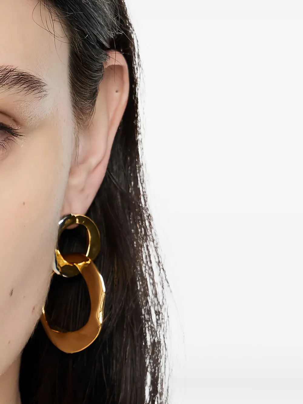 Bimba Y Lola Textured Hoop Earrings In Gold