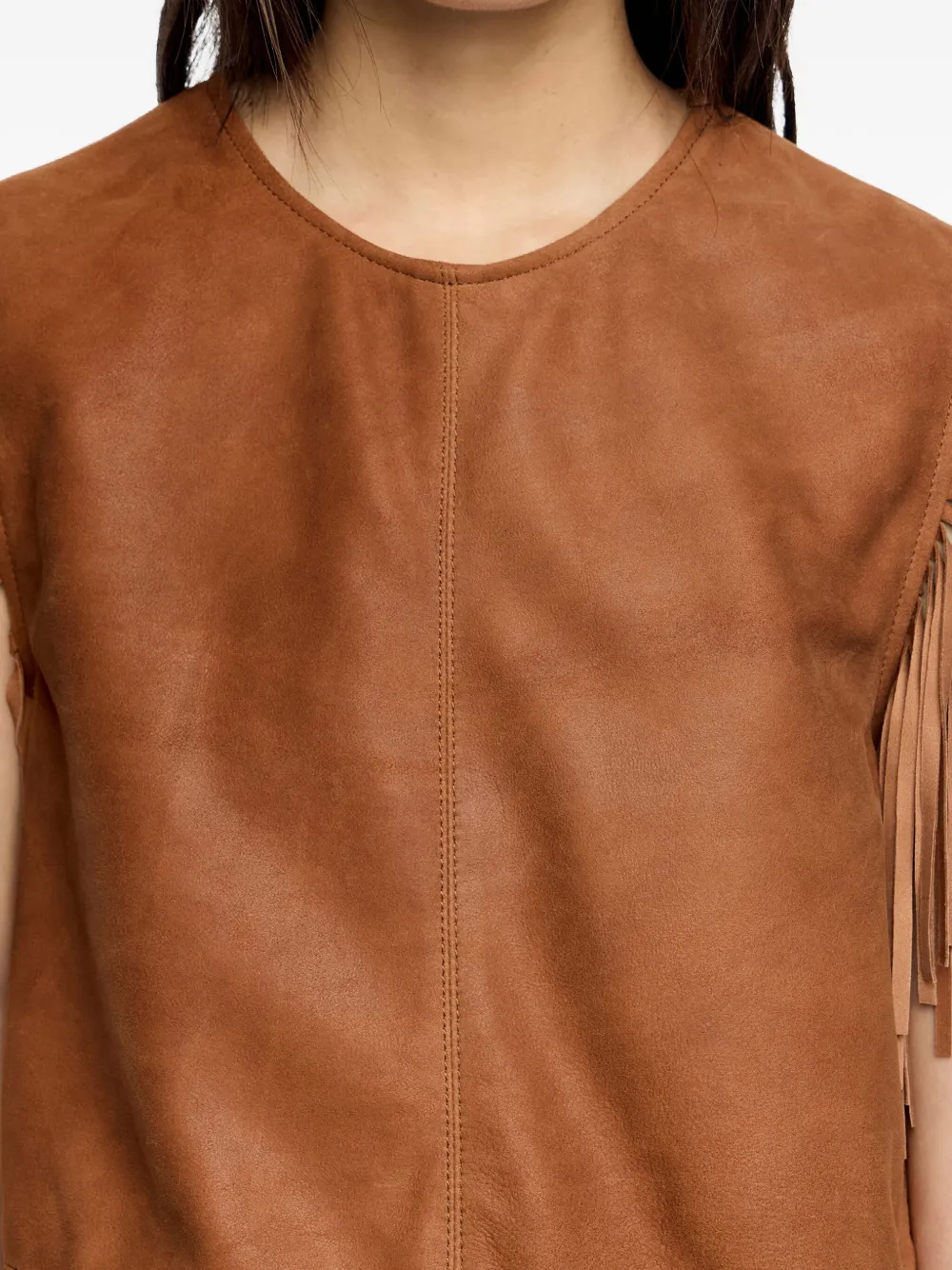 Bimba y Lola Leren jurk Bruin