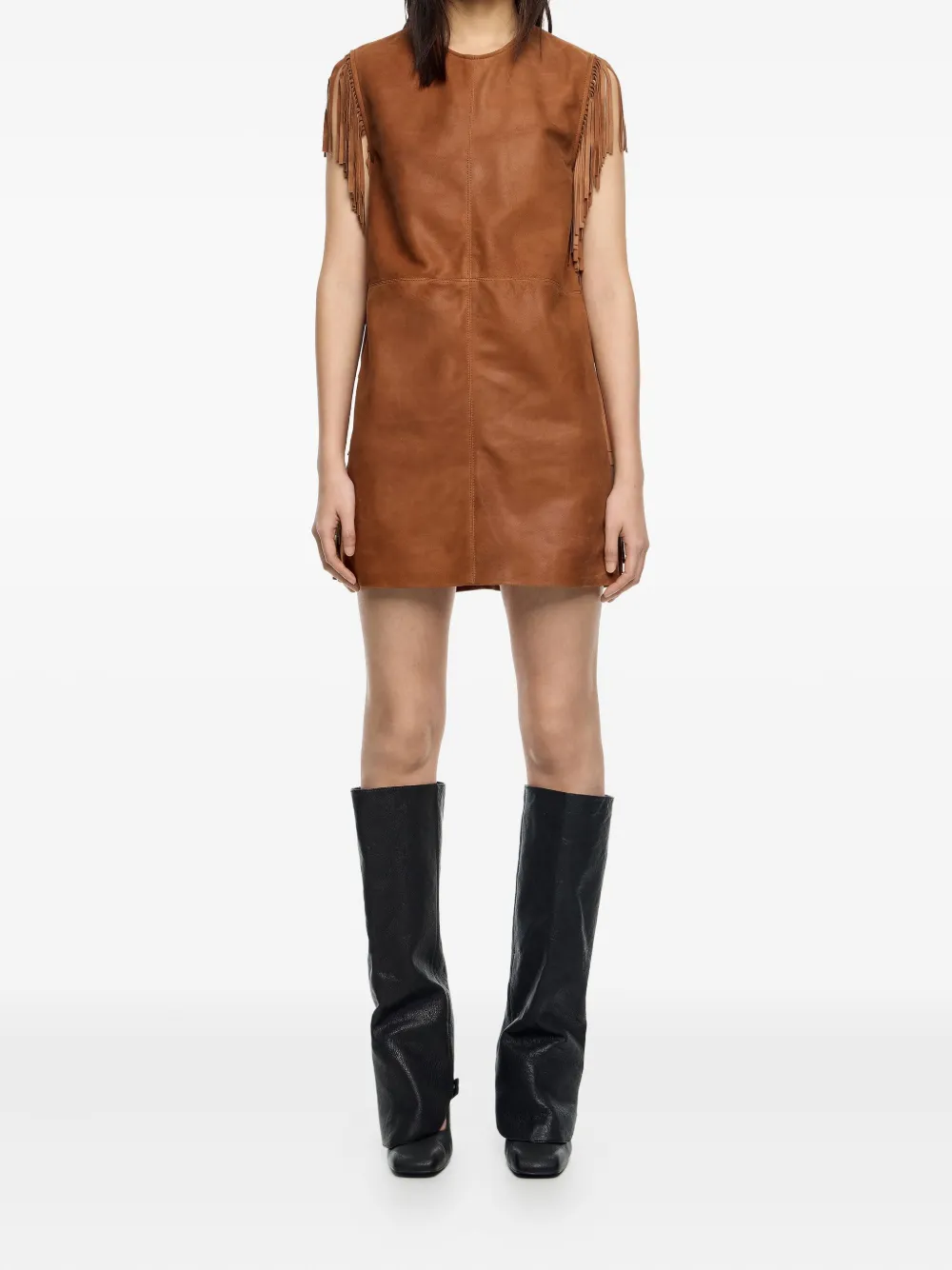 Bimba y Lola Leren jurk - Bruin