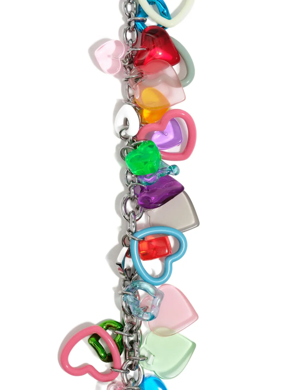 Bimba Y Lola Multicolor Hearts Chain Necklace In Multi