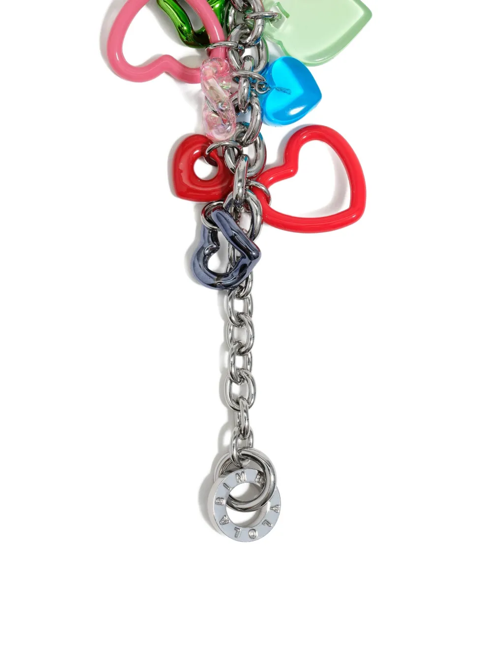 Bimba Y Lola Multicolor Hearts Chain Necklace In Multi