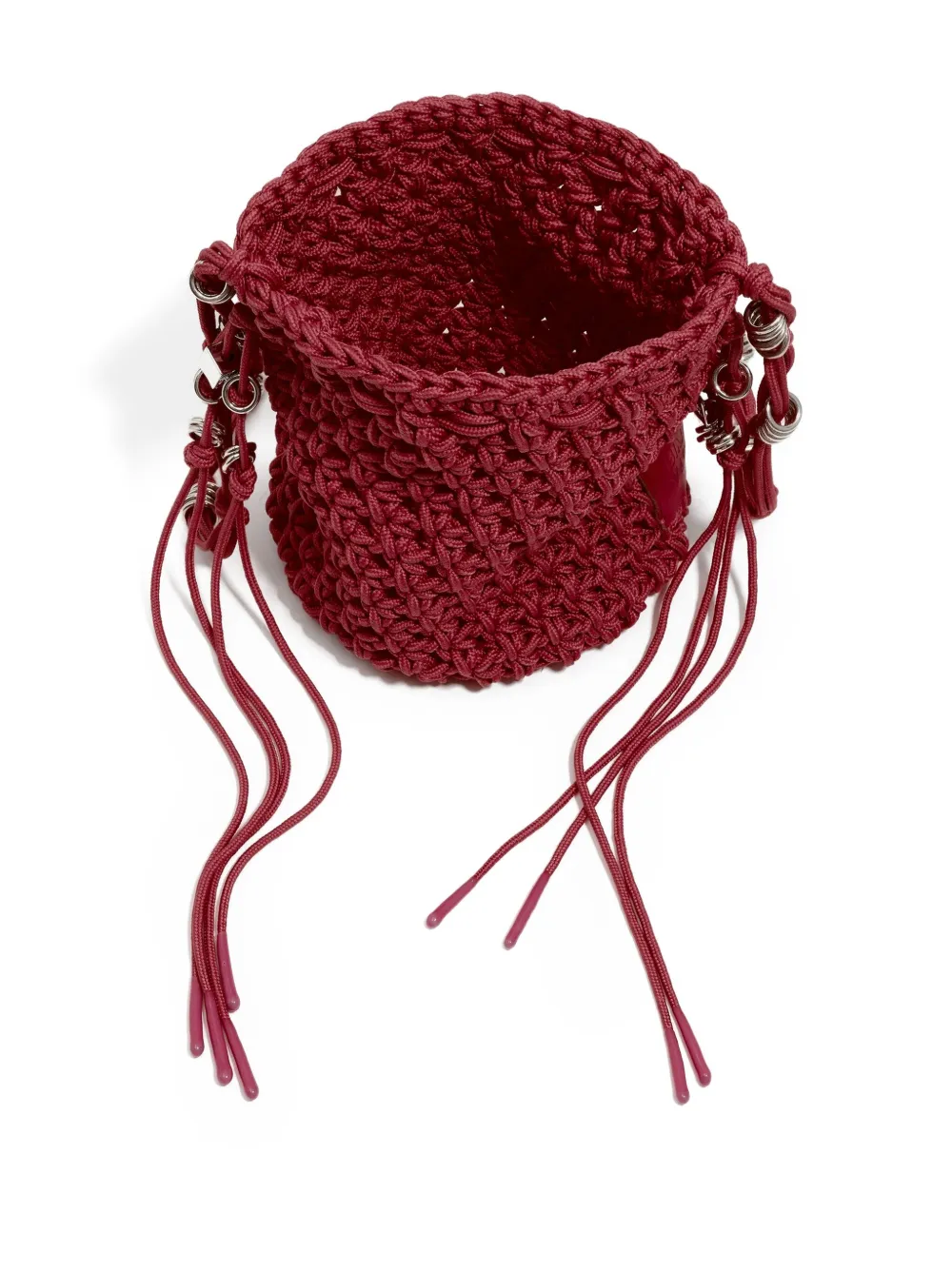 Bimba y Lola Gehaakte bucket-tas met trekkoord Rood