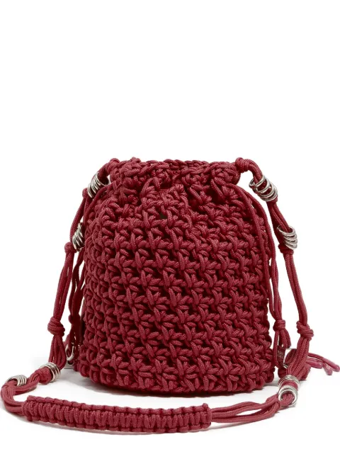 BIMBA Y LOLA  crochet drawstring bucket bag