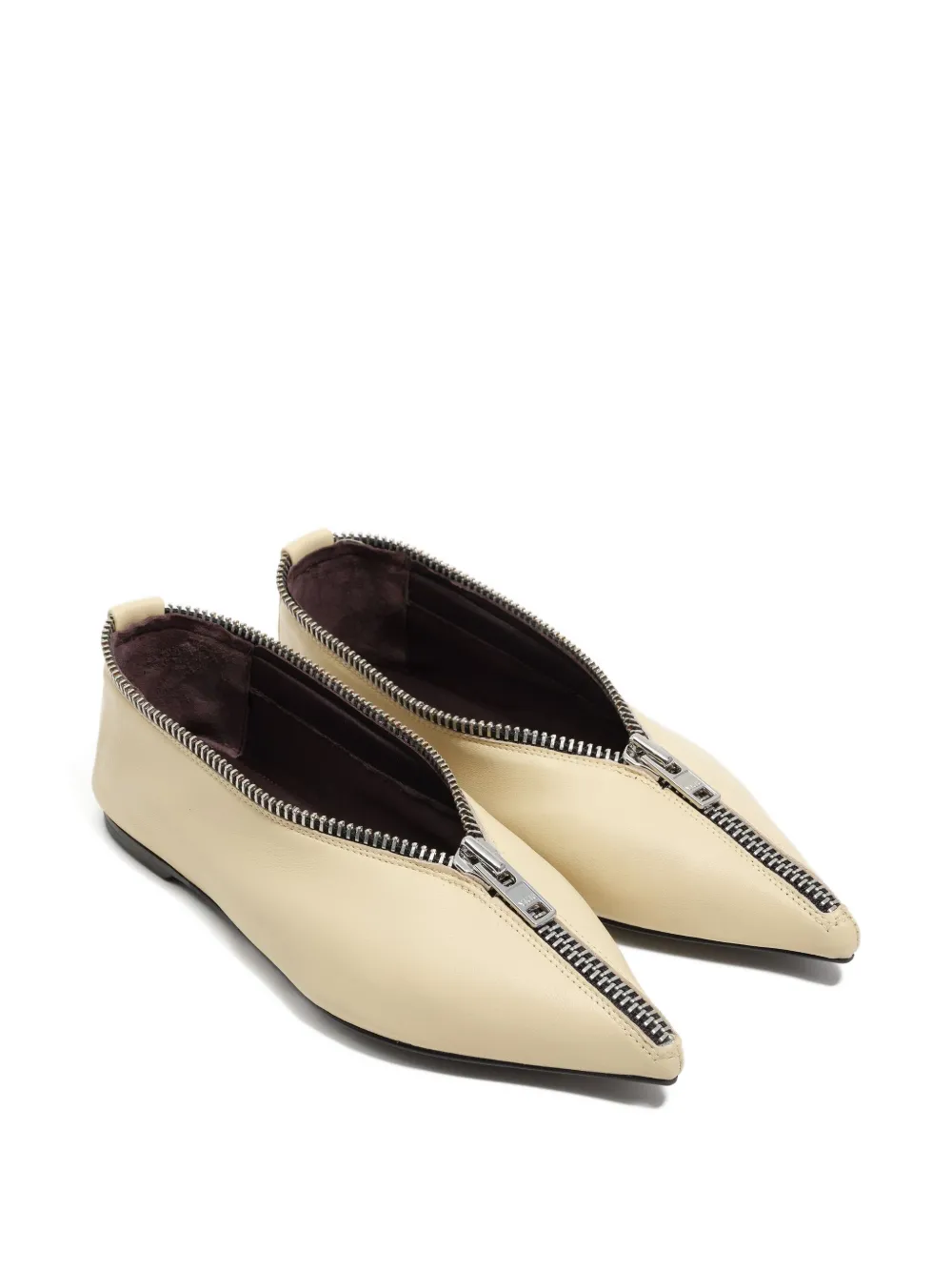 Bimba Y Lola Pointed-toe Flat Pumps In White
