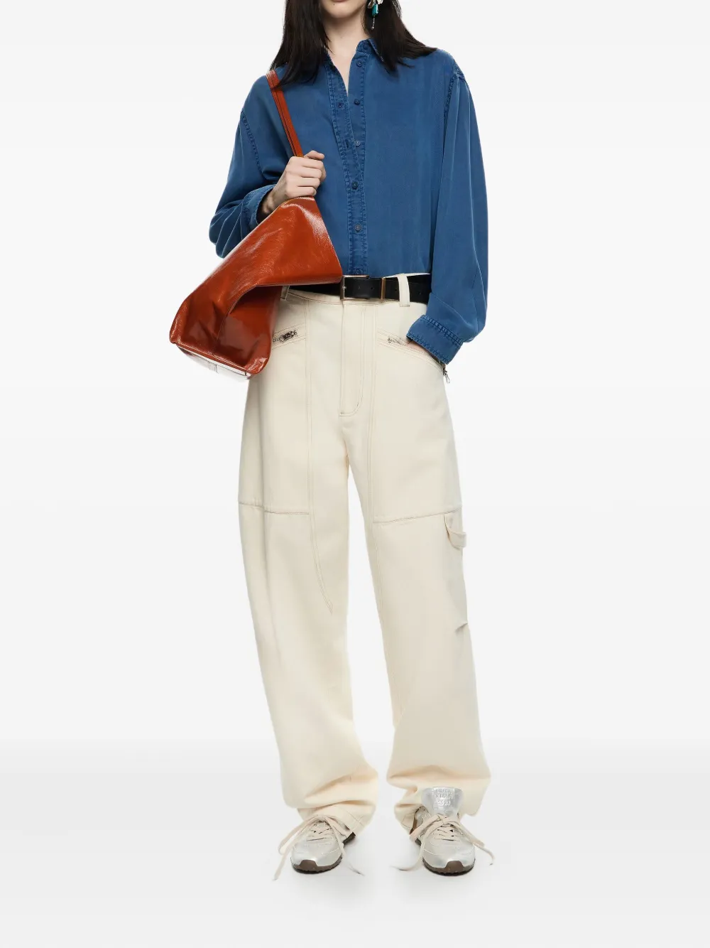 Bimba y Lola Spijkershirt met lange mouwen - Blauw