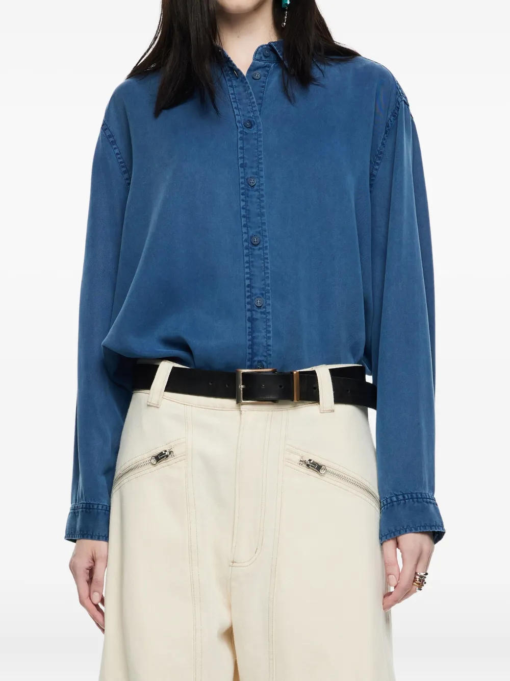 Bimba y Lola Spijkershirt met lange mouwen Blauw