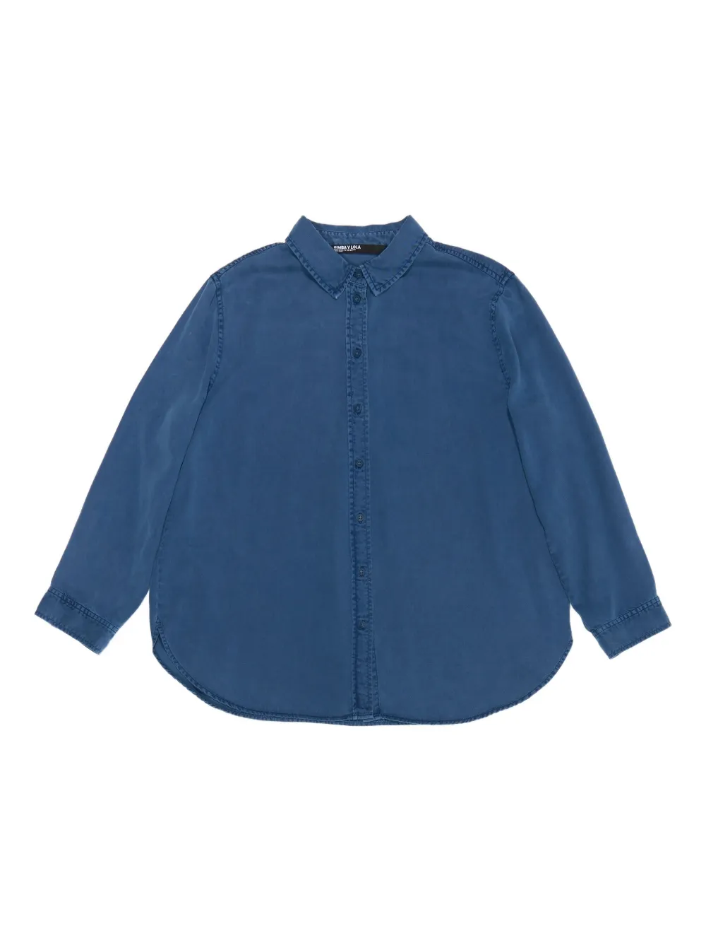 Bimba Y Lola Long-sleeve Denim Shirt In Blue