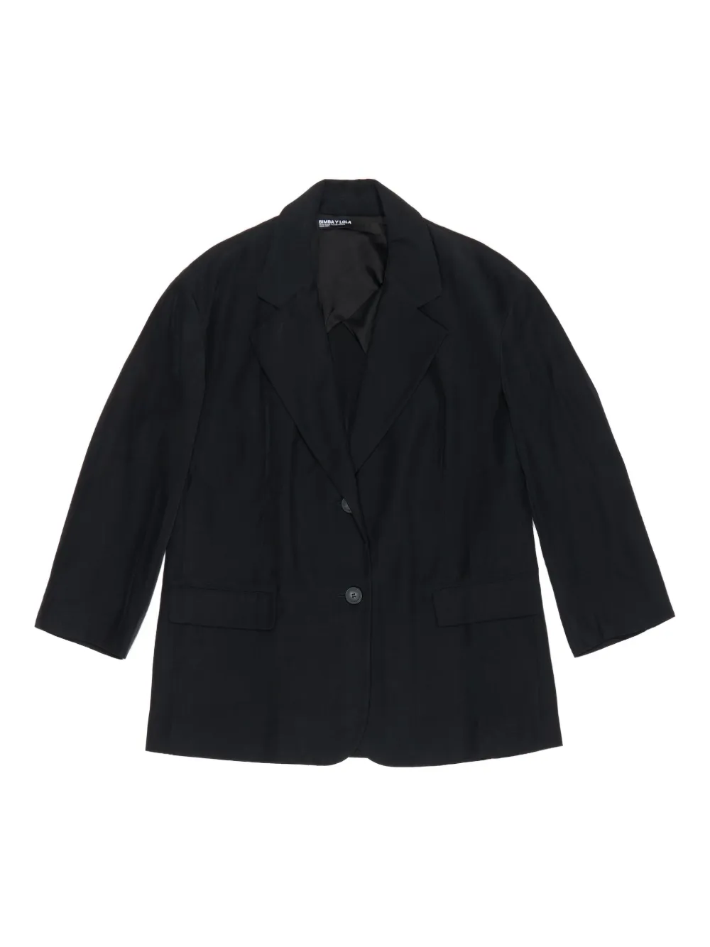 Bimba Y Lola Buttoned Long-sleeved Blazer In Black