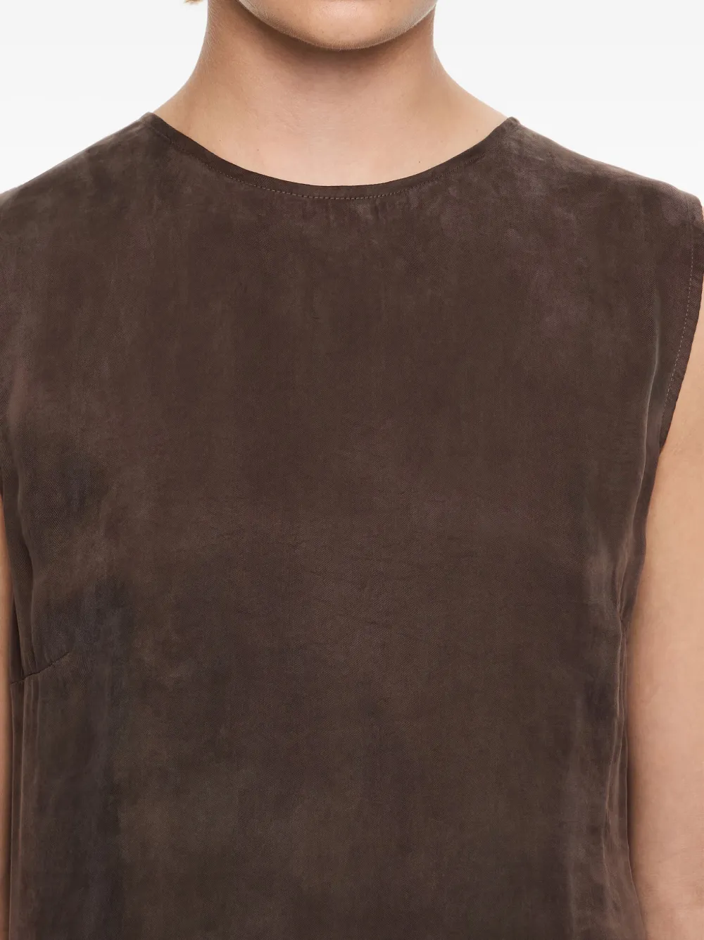 Bimba y Lola Asymmetrische jurk met afwerking van kant Bruin