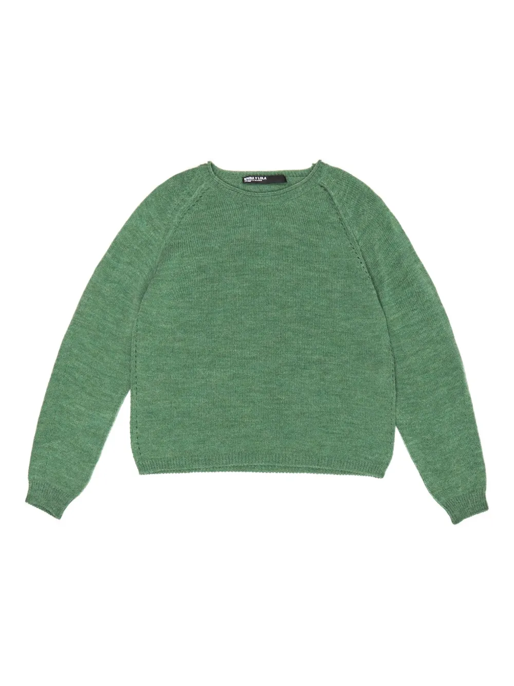 Bimba Y Lola Raglan-sleeve Knit Sweater In Green