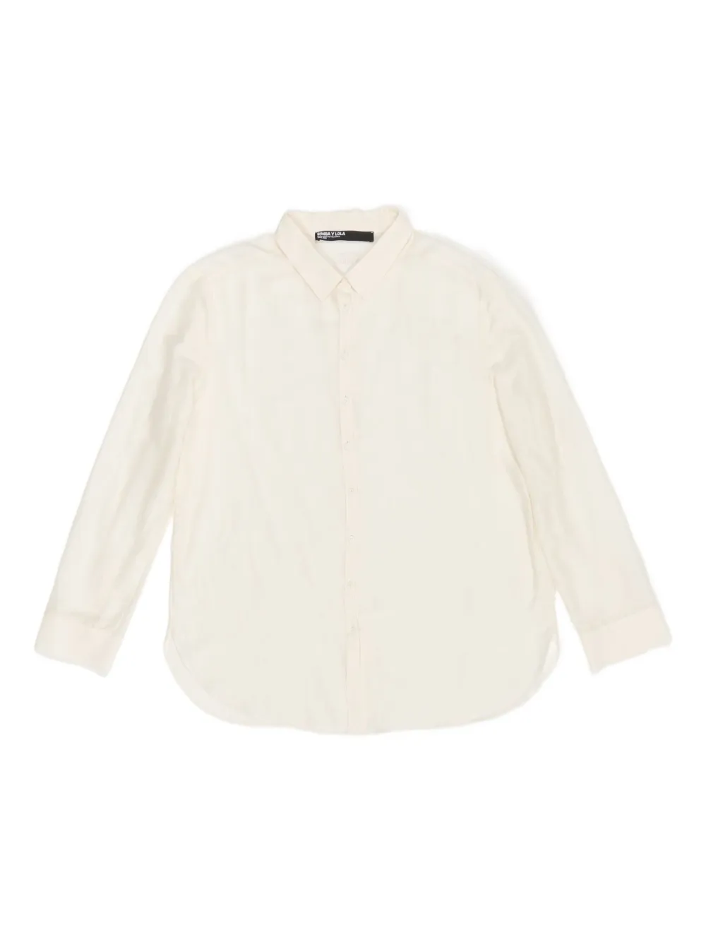 Bimba Y Lola Button-down Long-sleeve Shirt In Neutral
