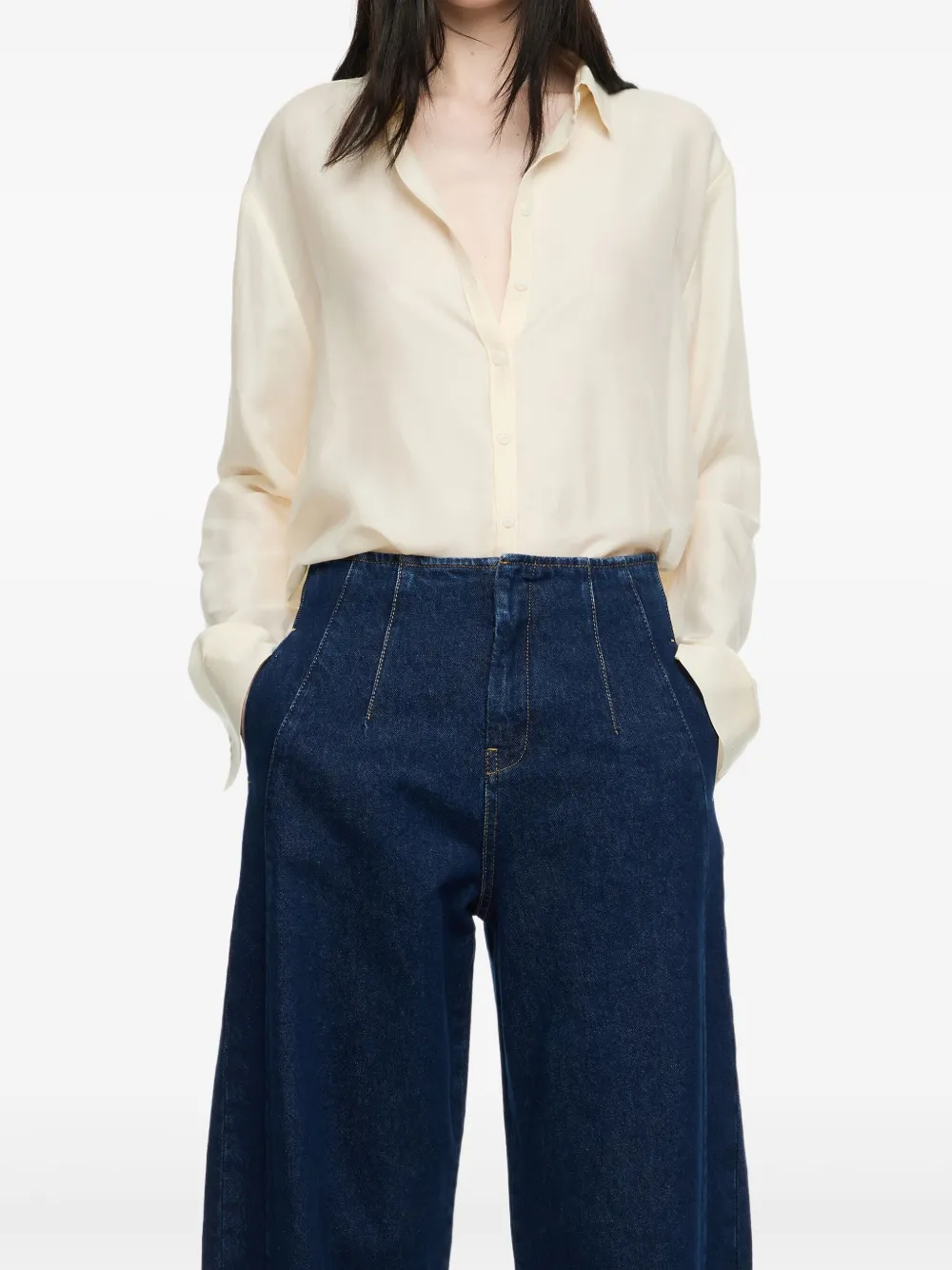 Bimba y Lola Button-down blouse Beige