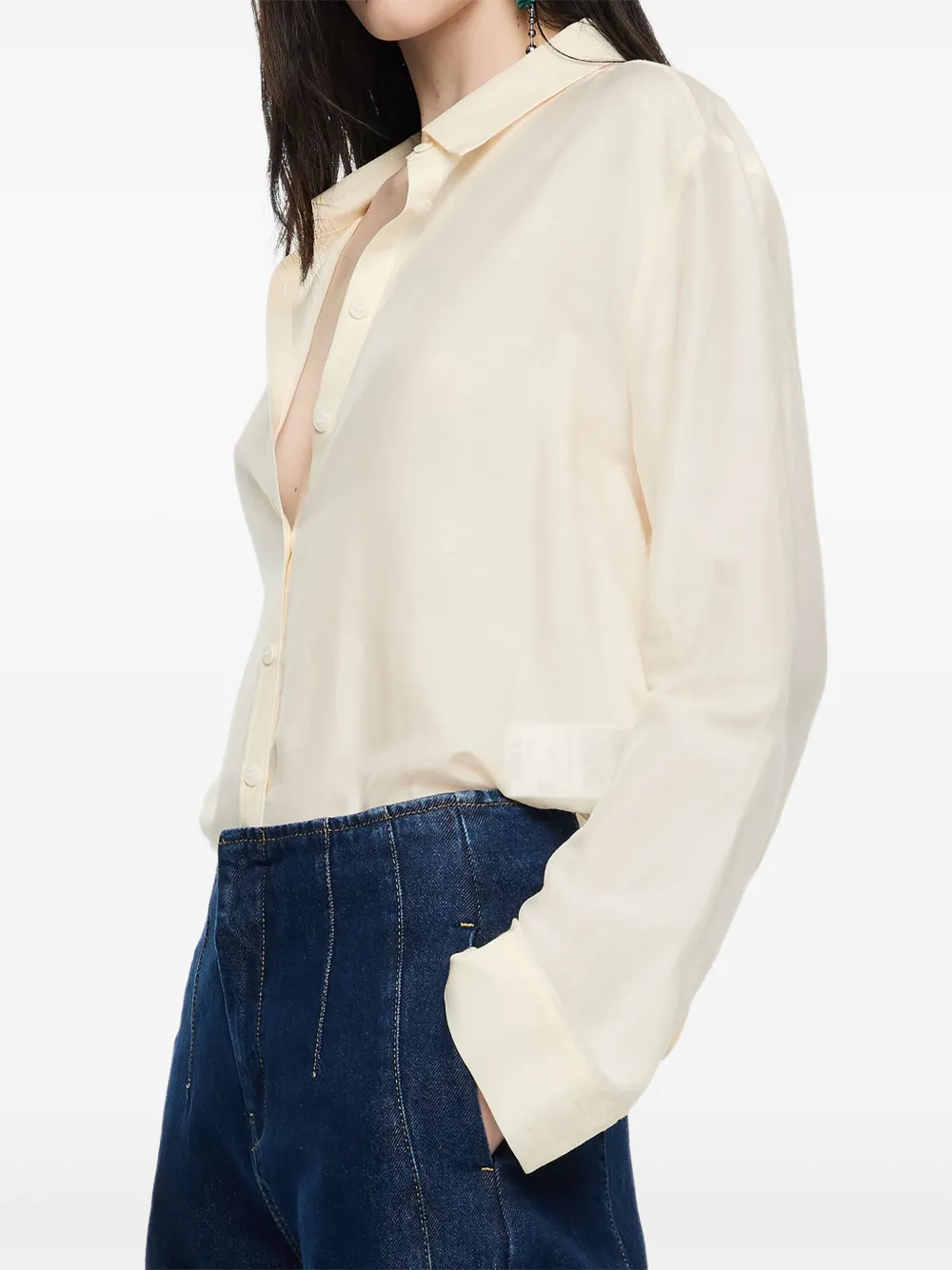Bimba y Lola Button-down blouse Beige