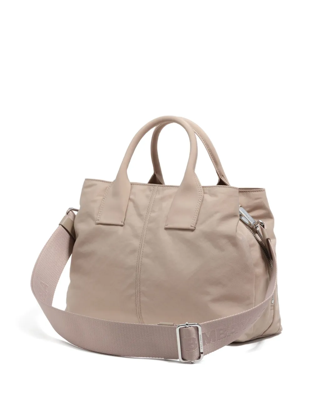 Bimba Y Lola Zip-top Pocket Shoulder Bag In Neutral