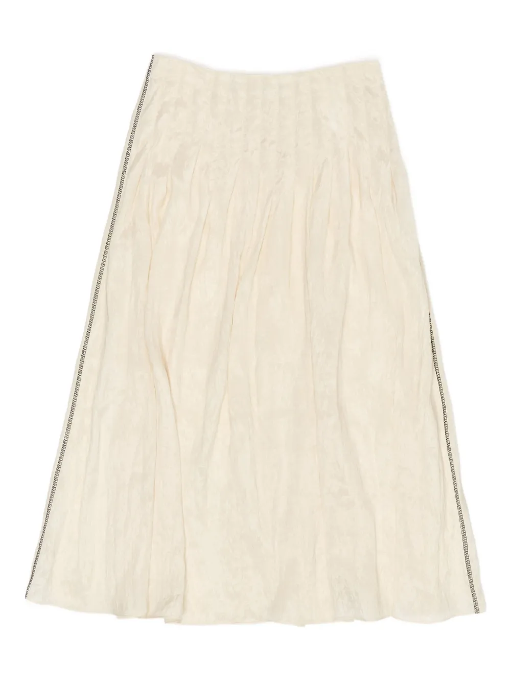 Bimba Y Lola Pleated Side-seam Skirt In Neutral