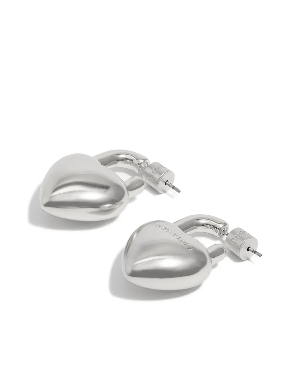 Bimba Y Lola Heart-padlock Earrings In Silver