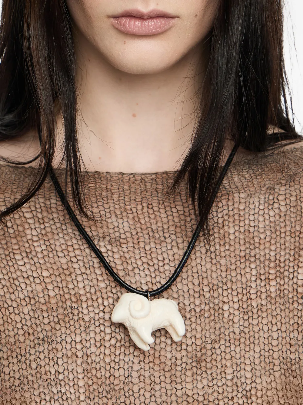 Bimba y Lola animal-pendant necklace - Wit