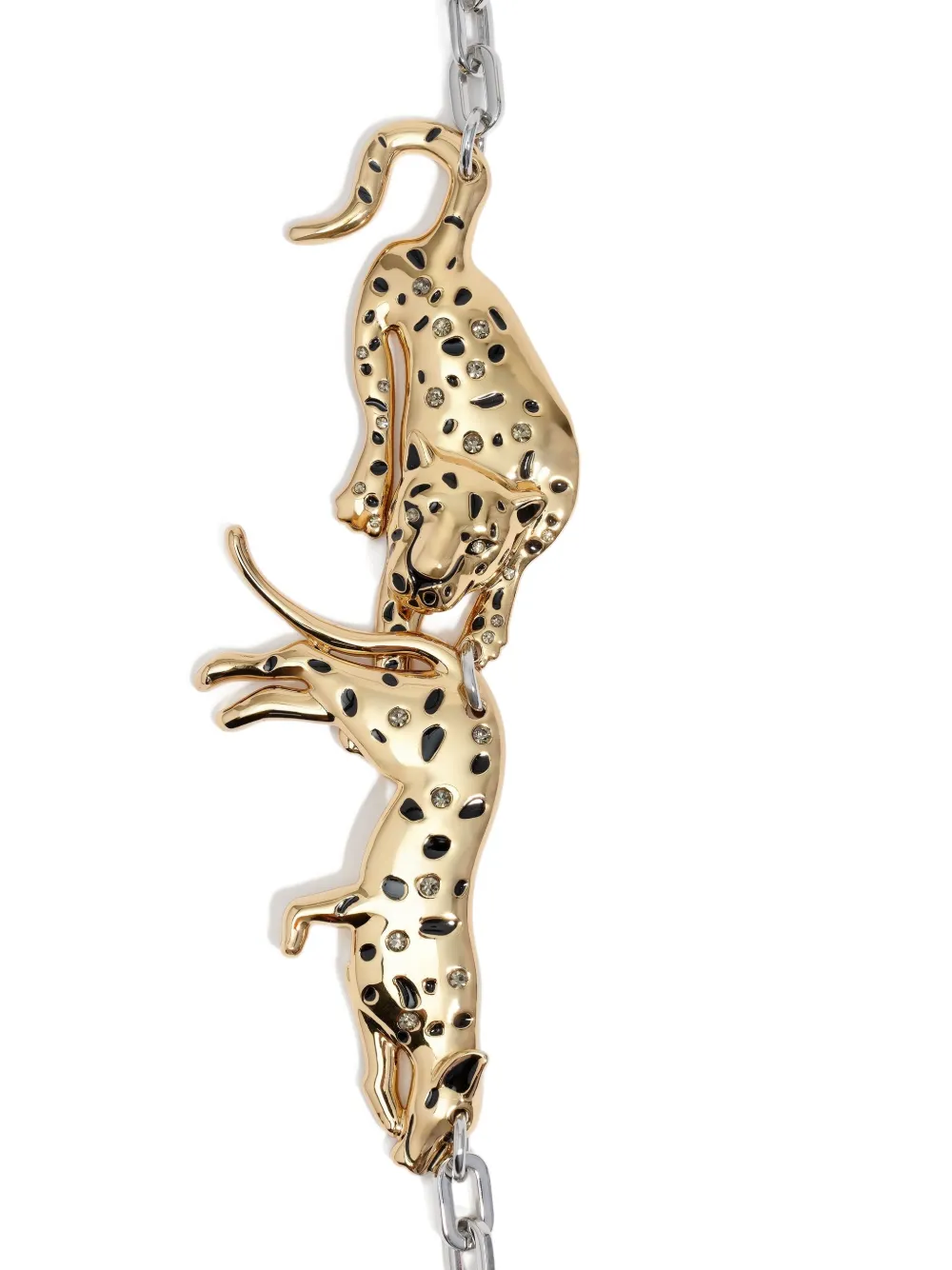 Bimba Y Lola Cheetah-pendant Necklace In Silver