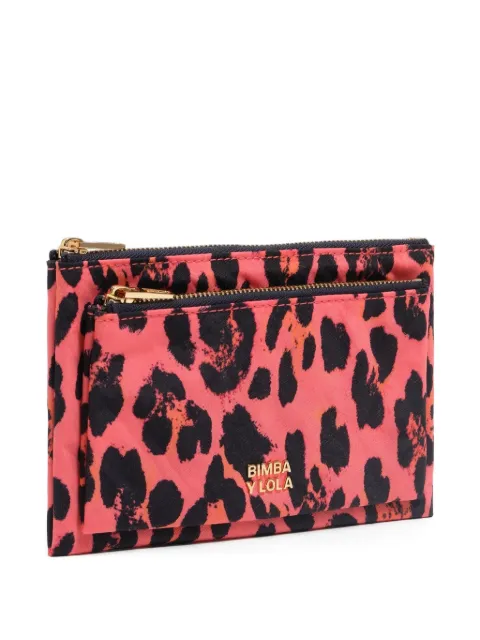 Bimba y Lola leopard-print zip-around purse