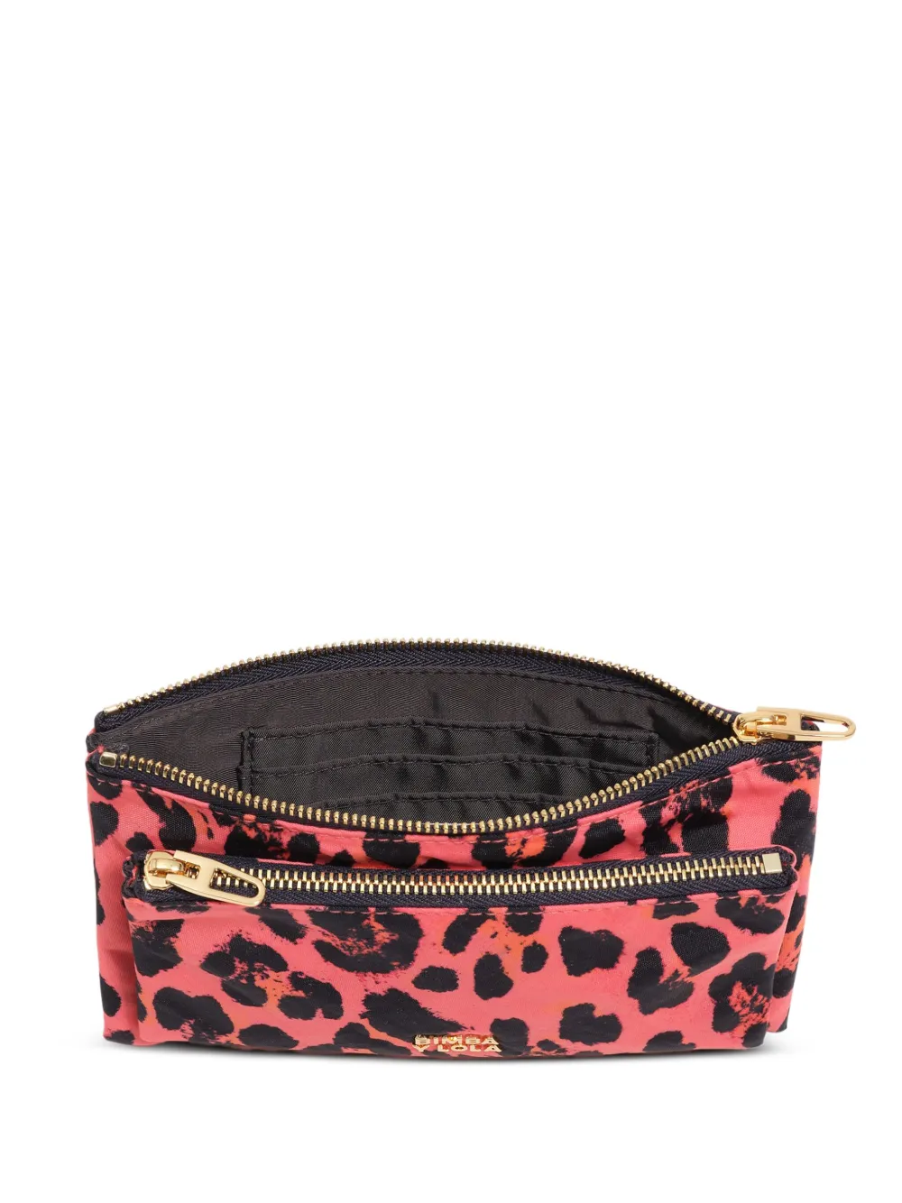Bimba Y Lola Leopard-print Zip-around Purse In Pink