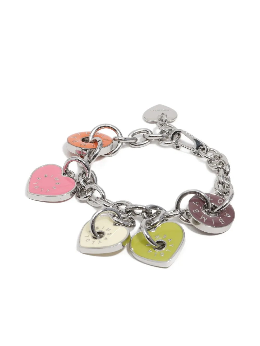 Bimba y Lola Schakelarmband met hartbedel - Zilver