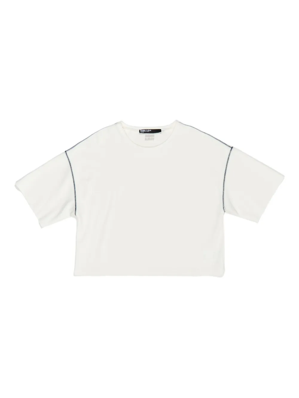 Bimba Y Lola Contrast-stitch T-shirt In White