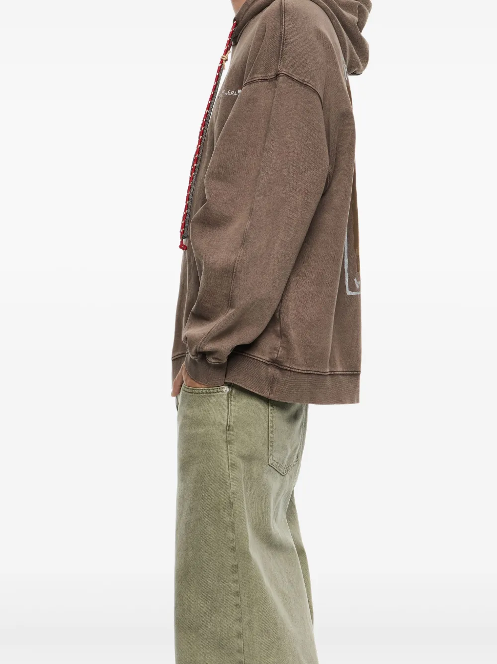 Bimba y Lola Katoenen hoodie met grafische print Bruin