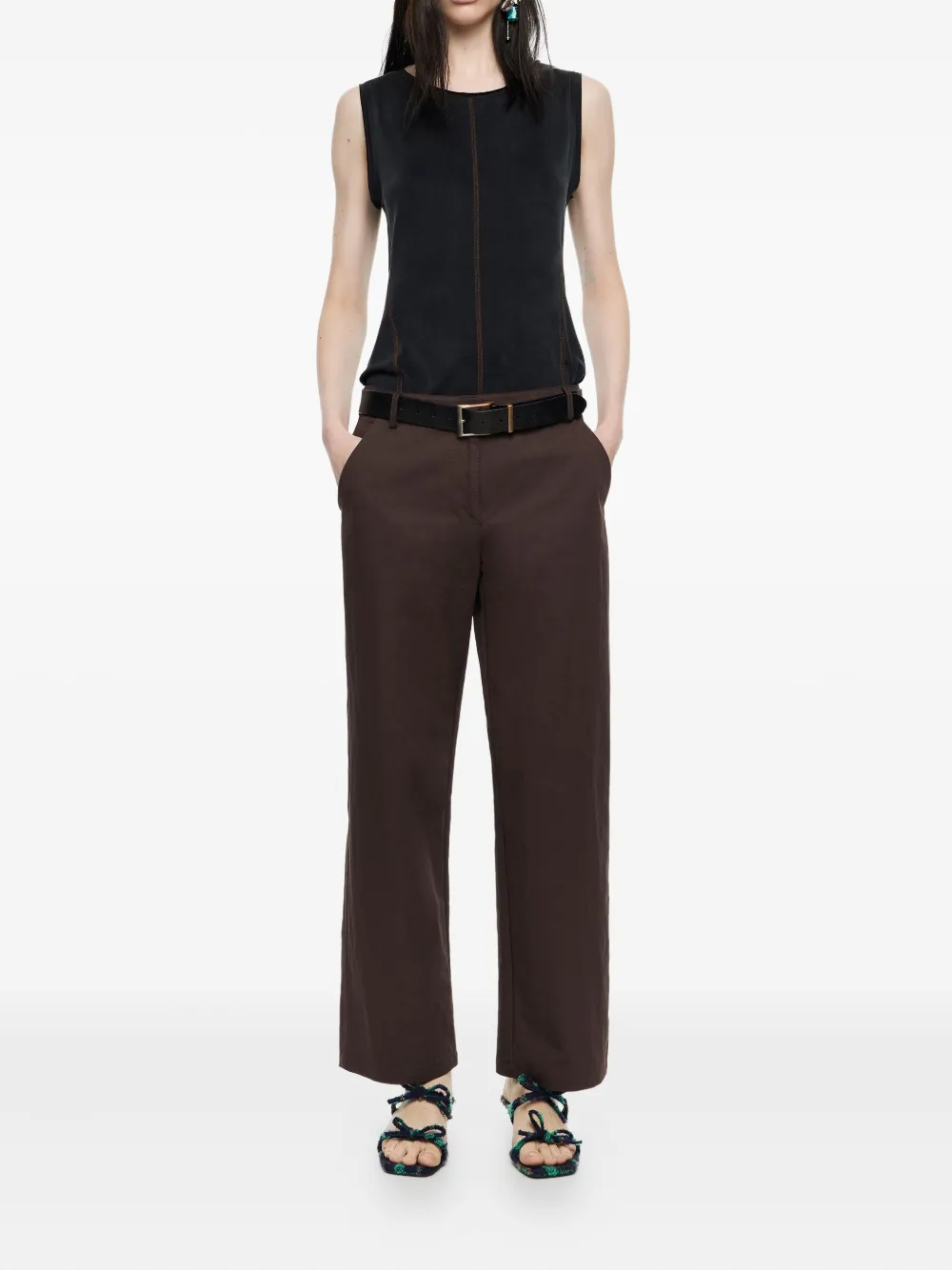 Bimba y Lola Broek met platte voorkant - Bruin