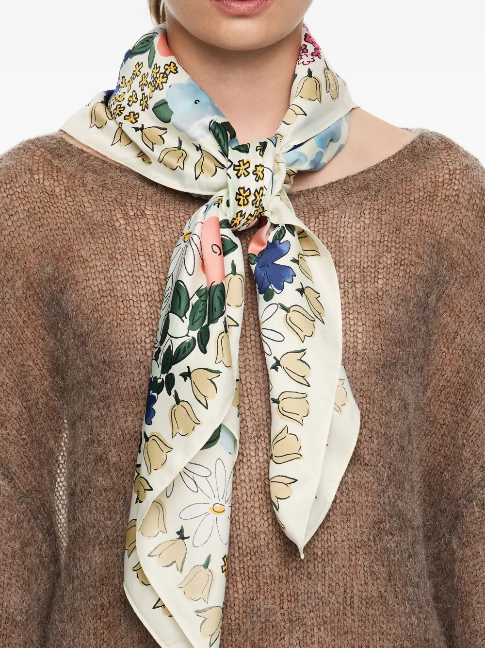 Bimba Y Lola Floral-print Scarf In Multi