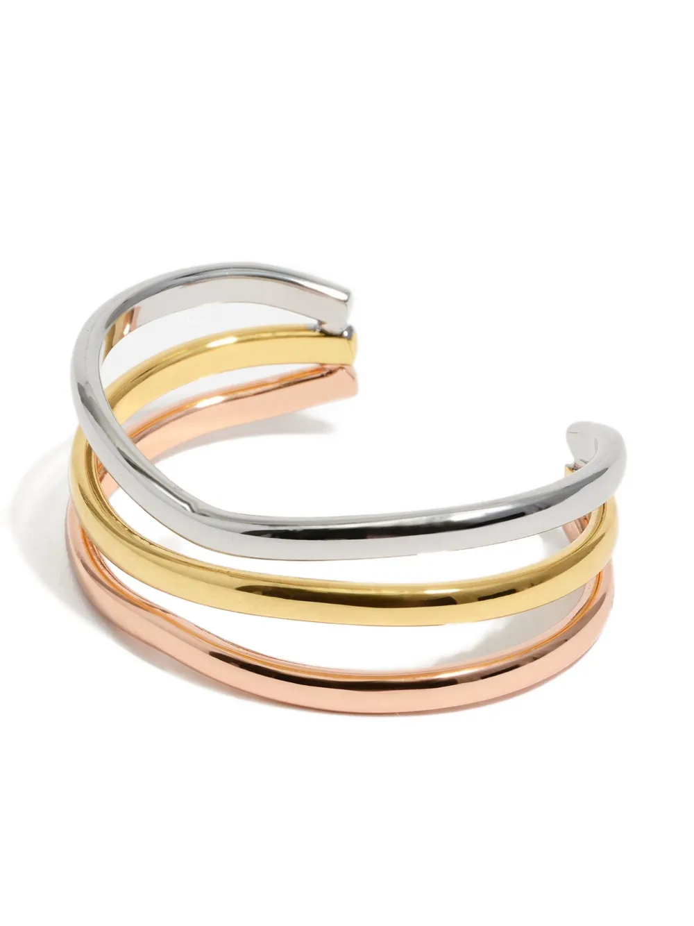 Bimba Y Lola Three-tone Bands Rigid Bracelet In Gold