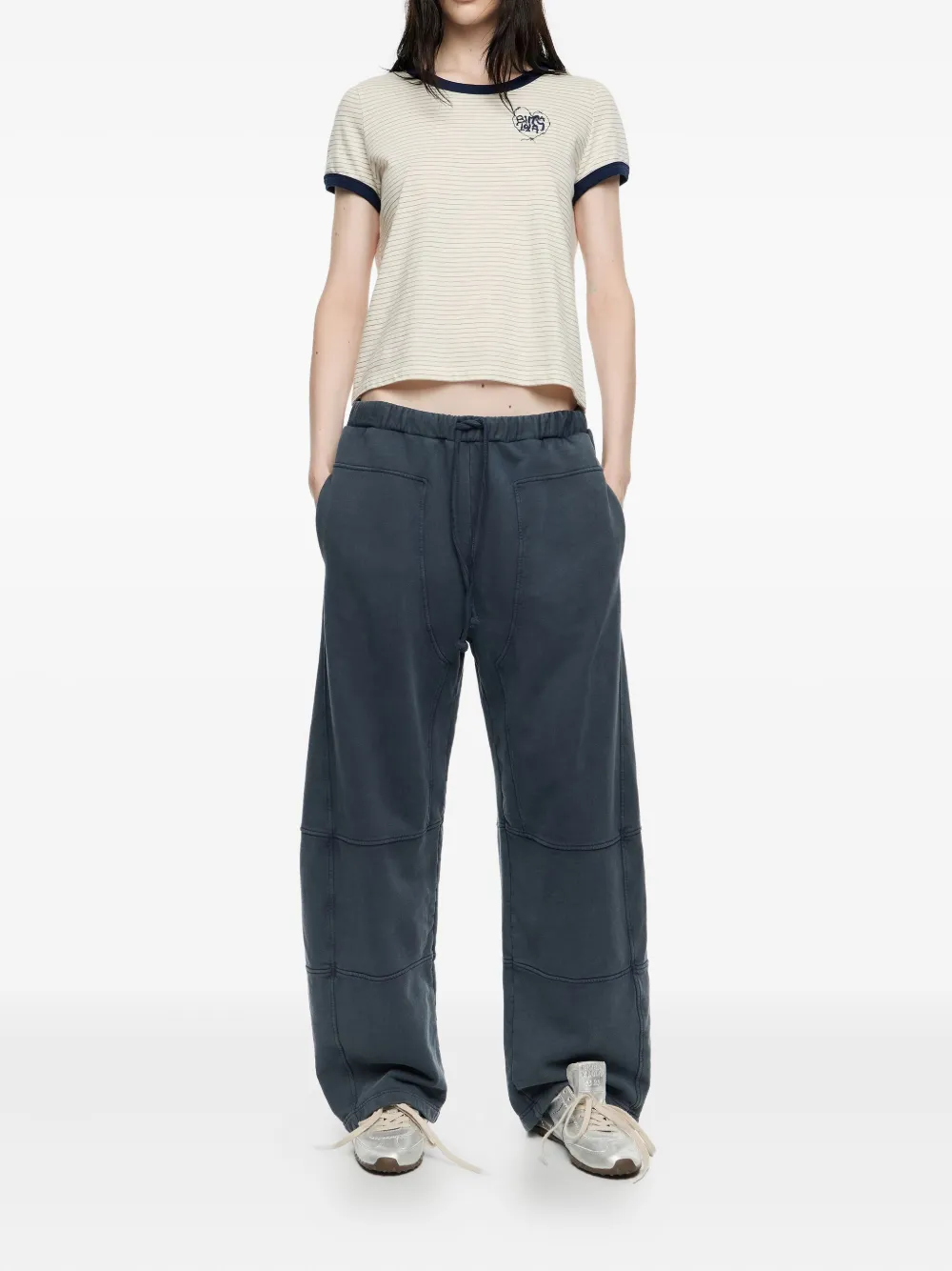 Bimba Y Lola Panelled Drawstring Track Pants In Blue