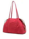Bimba y Lola logo-patch drawstring tote bag - Red