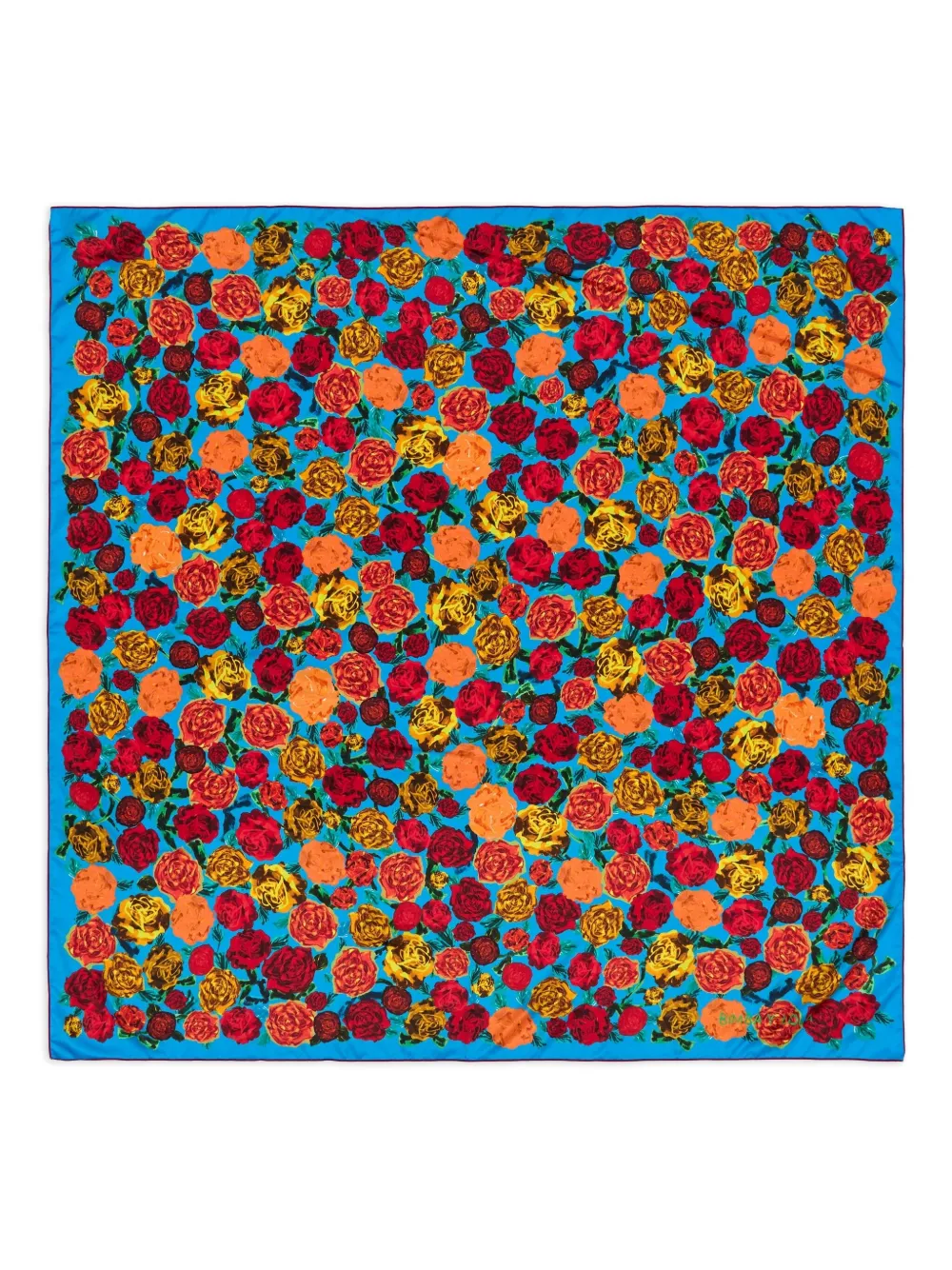 Bimba y Lola rose-print scarf | Blue | Image 1
