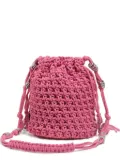Bimba y Lola crochet drawstring bucket bag - Pink