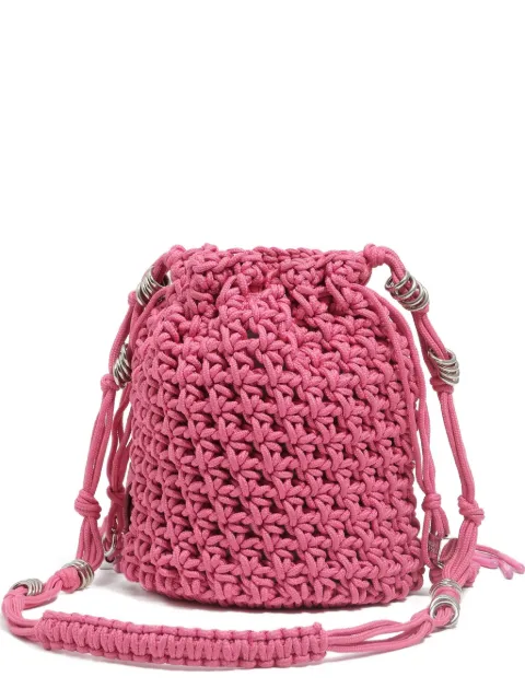 Bimba y Lola crochet drawstring bucket bag