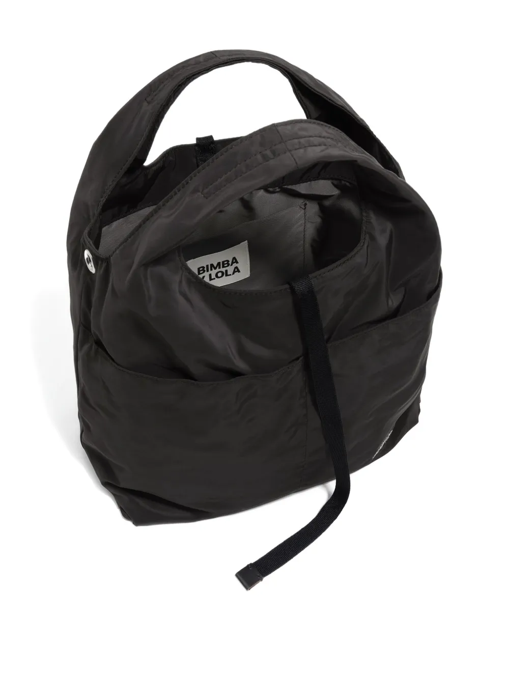 Bimba Y Lola Drawstring Tote Bag In Black