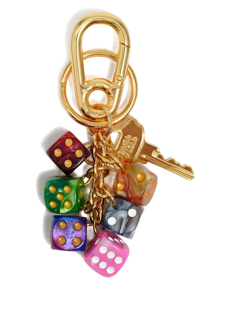 Bimba y Lola Dice keyring | Gold | Image 1