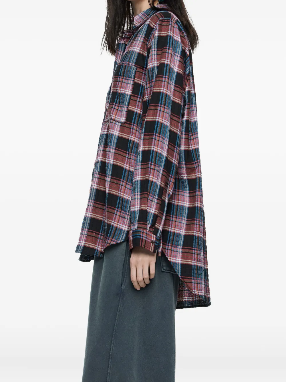 Bimba Y Lola Checked Long-sleeve Shirt In Multi