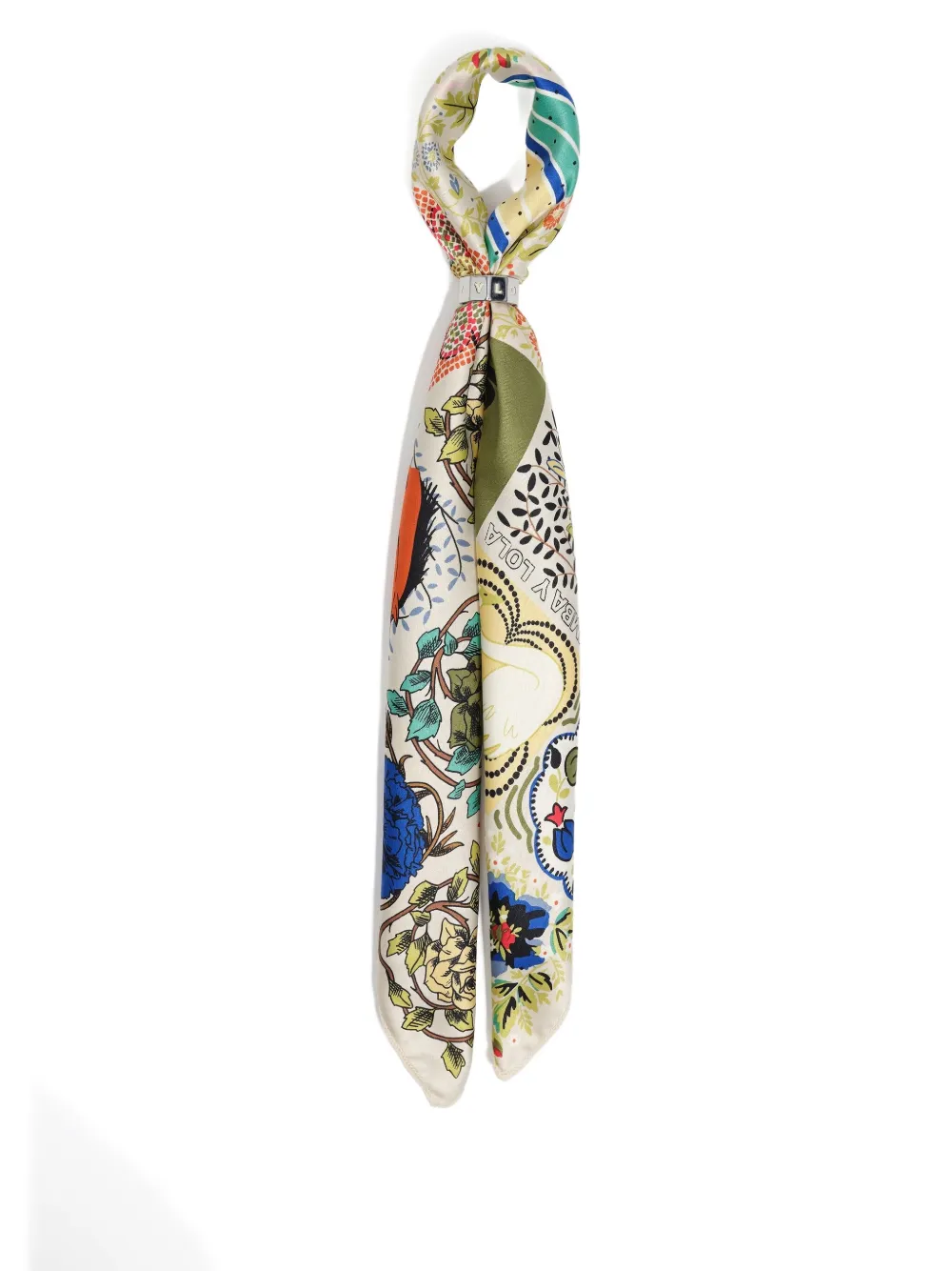 Bimba Y Lola Patchwork-design Keyring In Neutral