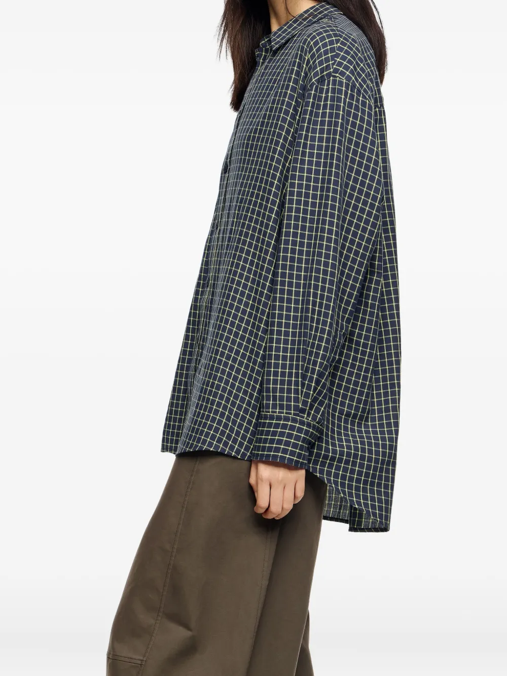 Bimba Y Lola Grid-check Cotton Shirt In Multi