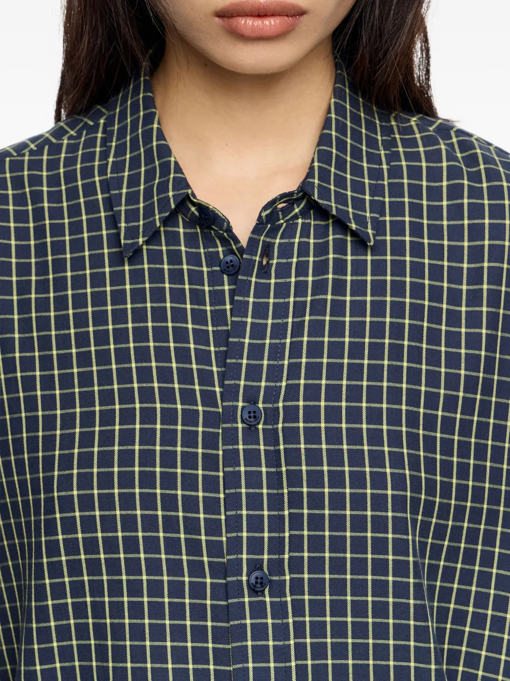 Bimba Y Lola Grid-check Cotton Shirt In Multi