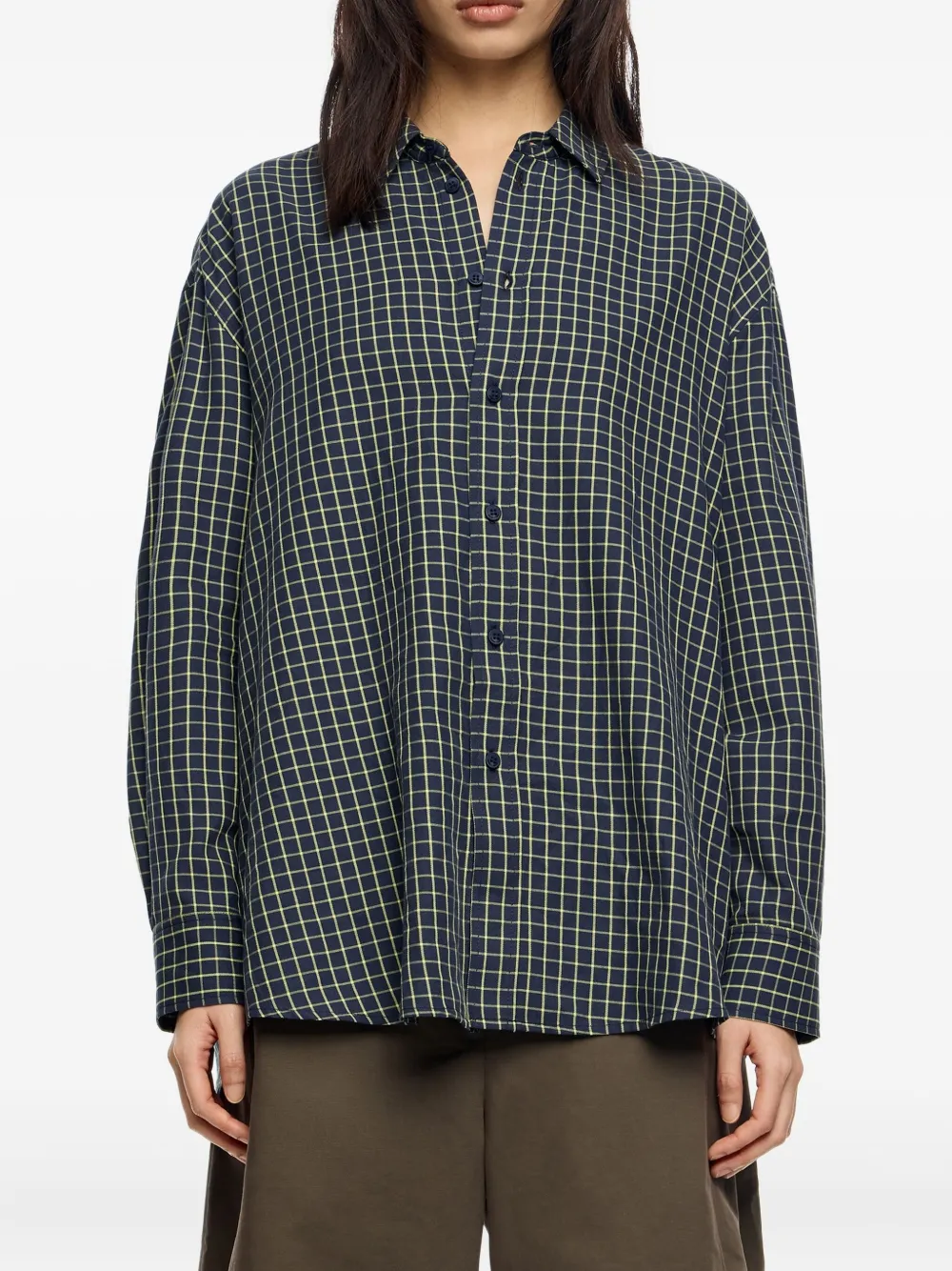 Bimba Y Lola Grid-check Cotton Shirt In Multi