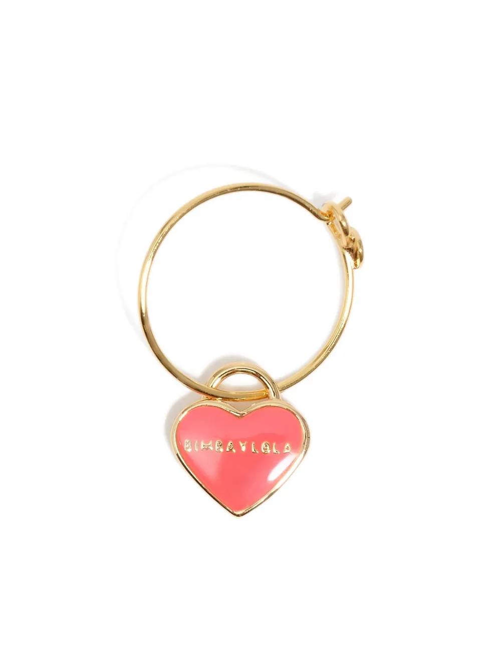 Bimba Y Lola Hoop Heart Earrings In Gold