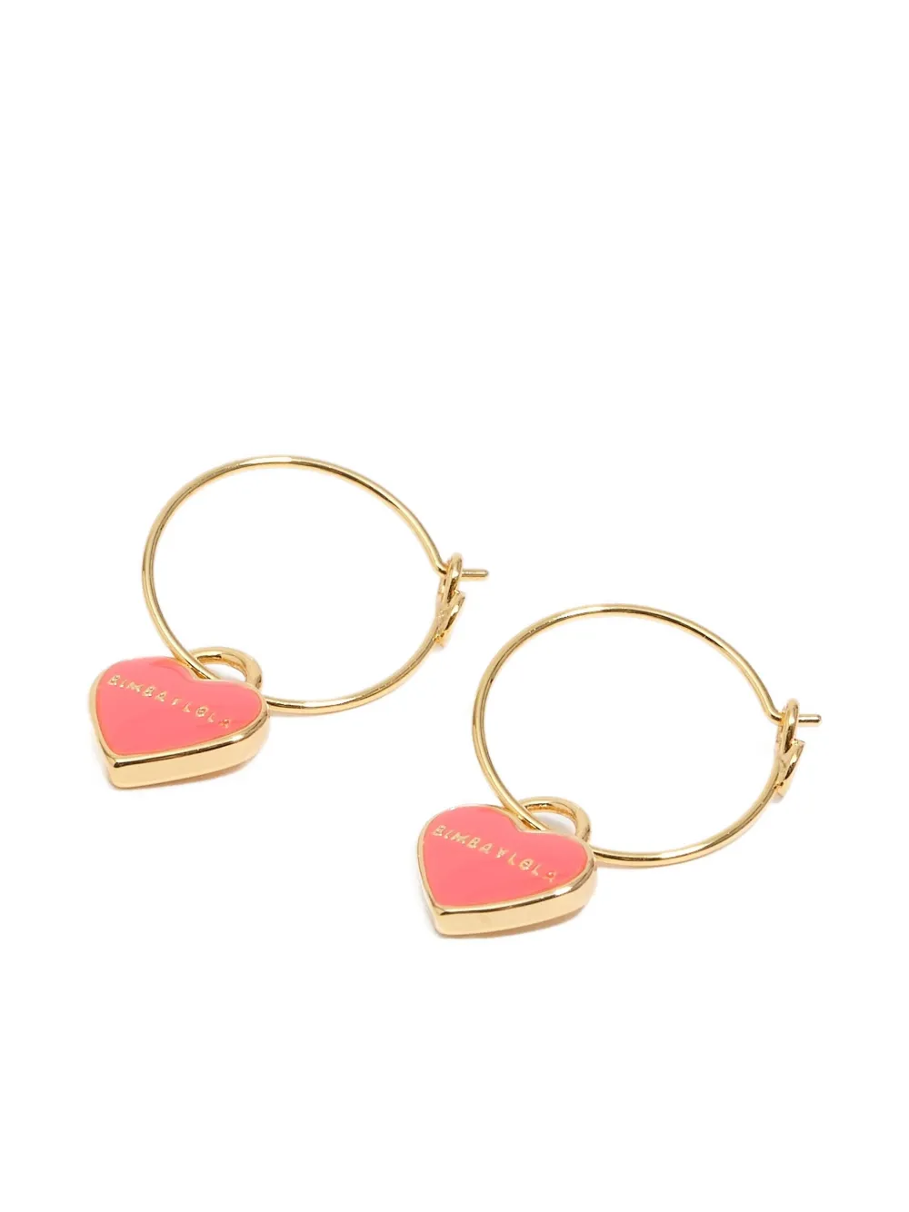 Bimba Y Lola Hoop Heart Earrings In Gold