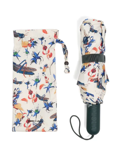 Bimba y Lola insect-print floral umbrella