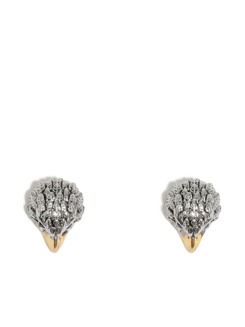 Bimba y Lola brass Eagle Head earrings | Silver | Image 1