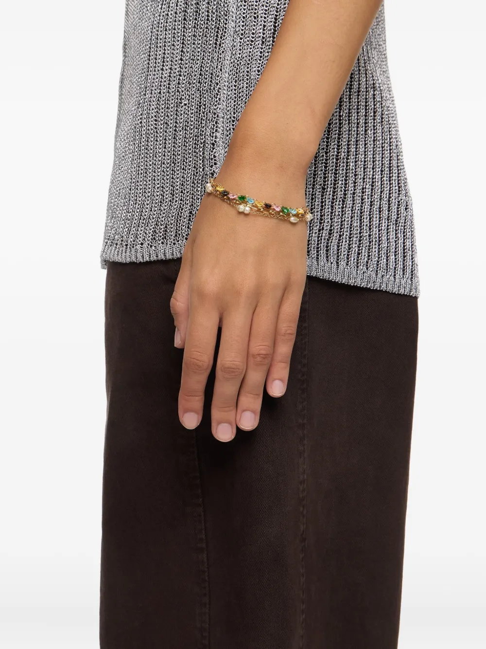 Bimba Y Lola Multi-chain Bracelet In Gold