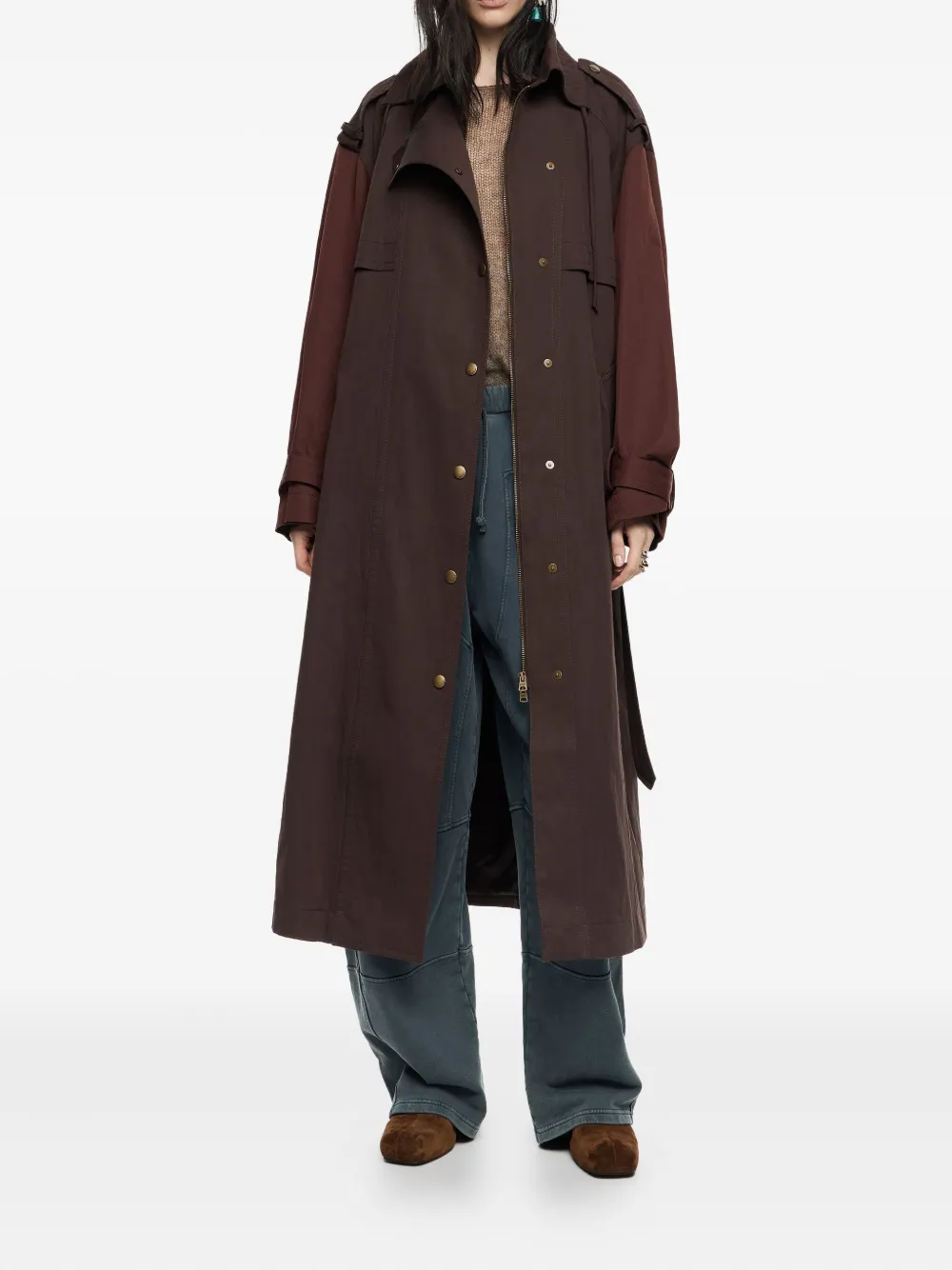 Bimba y Lola belted two-toned trench coat | Trench Coats & Raincoats | Image 2