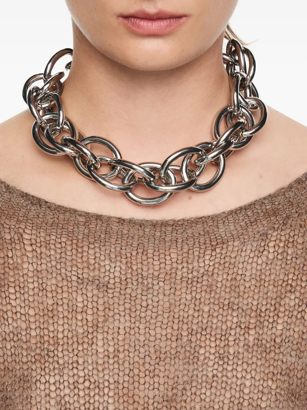 Bimba y Lola chain-link necklace - Zilver