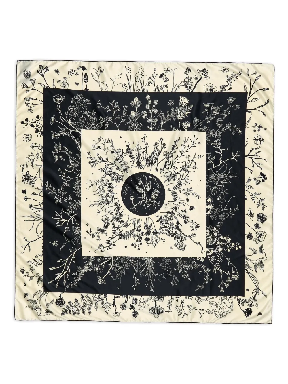 Bimba y Lola floral-print square scarf | Neutrals | Image 1